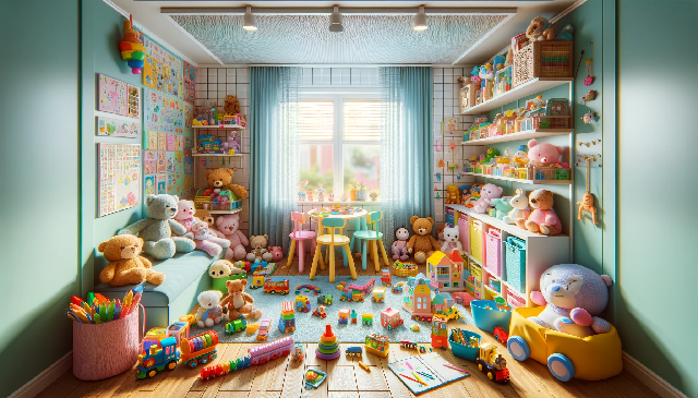 zabawki w pokoju dziecięcym